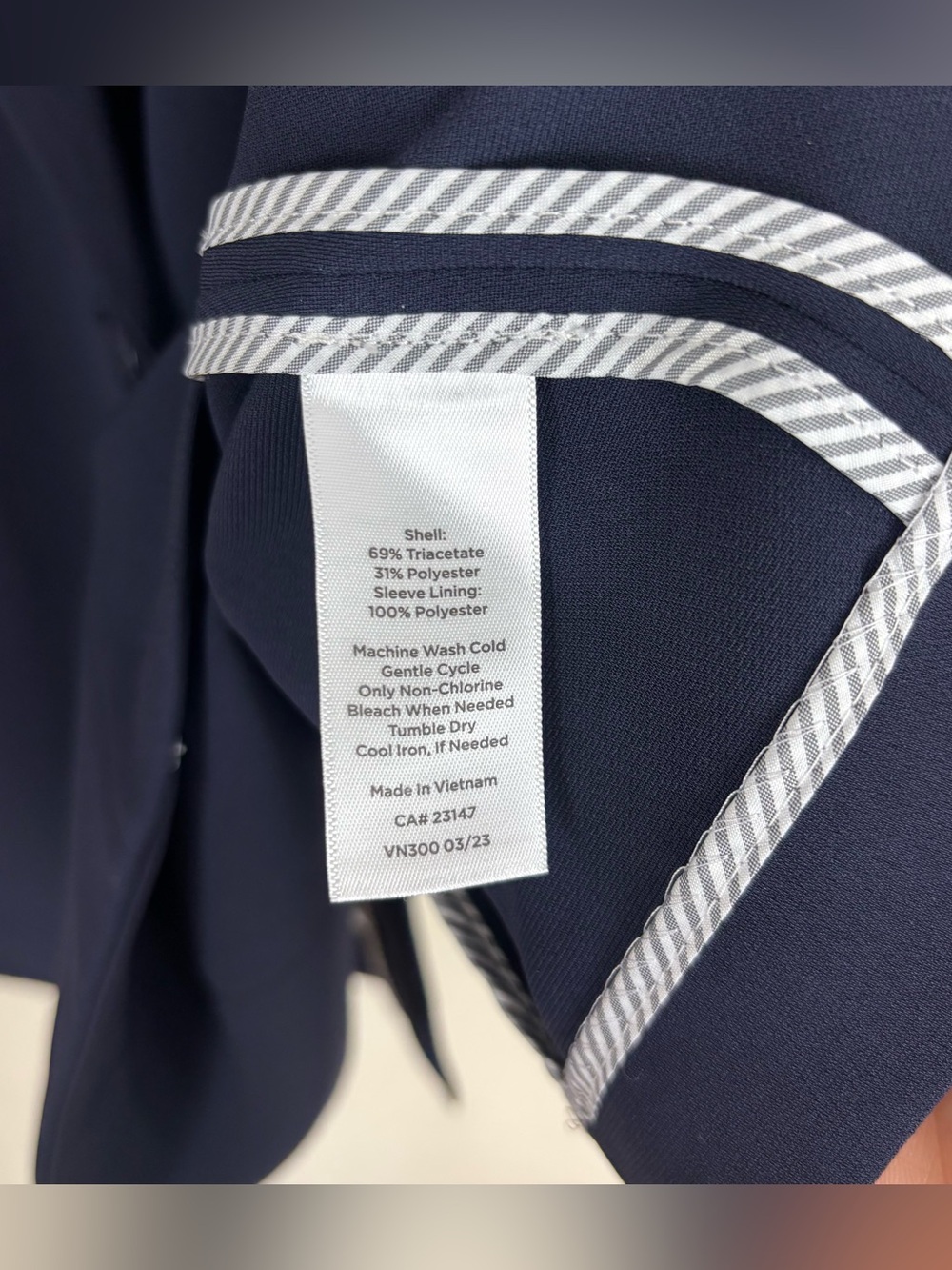 Talbots Blazer Women’s Size 10 Easy Travel One Button In Navy Classic - Picture 5 of 7